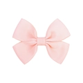 Handmade light pink grosgrain ribbon hair bow clip for girls with ribbed texture - Light Pink (8)