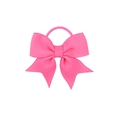 Élastique à cheveux avec nœud en ruban gros-grain rose vif pour petites filles - Bleu marine