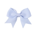 Light blue grosgrain ribbon bow hair clip for babies and toddlers with elegant texture - Pale Blue (307)