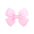 Cute pink grosgrain ribbon bow hair clip for girls with classic symmetrical design - Light Pink (11)