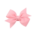 Pink grosgrain ribbon bow hair clip for girls with a double-layered handmade design - Pink (150)