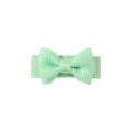 Mini mint green grosgrain ribbon bow hair clip for toddlers and pets on white background - Mint Green (530)