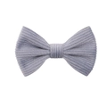 Detailed close-up of light purple corduroy bow hair clip with ribbed fabric texture - Lavender Bow (14)