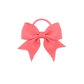 Détail du nœud papillon rose en ruban gros-grain avec élastique pour cheveux fille - Rose Vif
