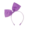 Diadema morada con lazo grande de cinta de grosgrain para niñas con dientes antideslizantes - Púrpura (5)