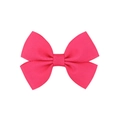 Vibrant rose red grosgrain ribbon bow hair clip for girls with ribbed texture detail - Rose Pink (14)