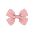 Pink grosgrain ribbon bow hair clip for girls with a textured ribbed finish - Pink (16)