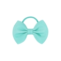Mint green grosgrain ribbon bow hair tie with high elastic band for girls - Mint Green (35)