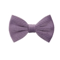 Purple corduroy striped bow hair clip for children with a soft textured fabric finish - Purple Bow (18)