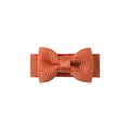 Handmade orange grosgrain ribbon bow hair clip for girls with a textured fabric finish - Caramel (765)