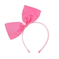 Diadema rosa con lazo grande para niñas hecha de cinta de falla de alta calidad - Rosa Brillante (13)