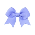 Mini lavender grosgrain ribbon hair bow clip for baby girls with swallowtail design - Lavender Purple (447)