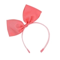Serre-tête rose avec gros nœud en ruban gros-grain pour filles avec design antidérapant - Corail (15)