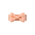 Chic apricot pink grosgrain fabric bow hair clip for girls with comfortable wrapped base - Apricot Pink (720)