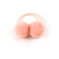 Elastico per capelli con pompon di peluche rosa per graziose acconciature estive - Light Pink (8)