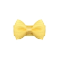 Bright yellow grosgrain ribbon bow hair clip for children with smooth matte finish - Bright Yellow (640)
