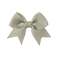 Sage green grosgrain ribbon bow hair clip with V-cut ends for baby girls hair styling - Sage Green (566)