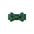 Mini dark green grosgrain ribbon bow hair clip for toddlers and baby girls - Dark Green (39)