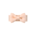 Mini candy-colored grosgrain ribbon bow hair clip for children in light apricot finish - Nude Pink (714)