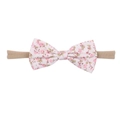 Set of 10 elastic nylon baby headbands featuring floral print bows for infants - Floral Pattern Bow (58)