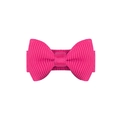 Mini candy-colored grosgrain ribbon bow hair clip for children in vibrant rose pink color - Magenta (187)