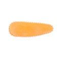 Detail of soft orange plush snap hair clip with delicate wavy stitched edge for girls - Orange Yellow (9)