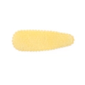 Minimalist yellow candy color snap hair clip with soft plush texture for girls - Yellow