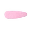 Pink plush BB hair clip with fuzzy wavy edges for girls in minimalist sweet style - Pink