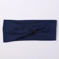Fascia sportiva incrociata blu navy in tessuto elastico per yoga e styling quotidiano - Blu Notte (1)