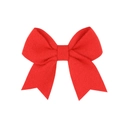 Sweet red felt bow hair clip with swallowtail shape for girls hair accessories - Bright Red