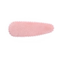 Detailed view of plush light pink BB hair clip featuring soft textured faux fur surface - Light Pink