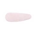 Sweet pink plush snap clip with fuzzy pom-pom trim for girls in Morandi style - Peach Pink