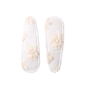 Fermagli per capelli in cotone bianco con ricamo floreale per donne e ragazze - Ricamo Floreale Bianco Crema (6)