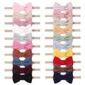 Lot de 20 bandeaux pour bébé avec nœuds en velours côtelé et nylon élastique de couleurs assorties - 20 couleurs mélangées