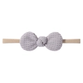 Pale purple waffle knit baby headband with high-stretch nylon band for infants - Lavender (22)