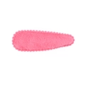 Pink plush BB hair clip with delicate scalloped edges and soft faux fur texture - Baby Pink