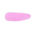 Cute pink plush Morandi hair clip for girls with soft faux fur texture and wavy stitching - Dusty Pink