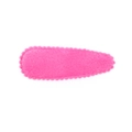 Plush snap hair clip in vibrant rose pink color with ruffled edges for sweet girls - Rose Pink