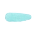 Mint green plush drop-shaped BB hair clip with decorative wave edge for girls - Mint Green