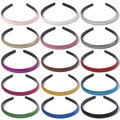 Lot de 15 serre-tête pailletés colorés avec design antidérapant et style minimaliste - Pack de 15 couleurs mixtes