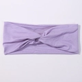Purple knotted cross headband for women in a soft minimalist cotton athletic style - Purple (25)