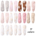 22-piece floral embroidered BB hair clips set featuring 11 assorted macaron colors - 11 Color Mixed Set (19 Mixed)