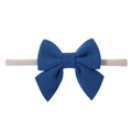 Navy blue bow headband for babies made of soft nylon and high-quality felt fabric - Dark Blue