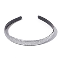 Sparkly silver glitter headband with non-slip teeth for women and girls - Silver Style (3)
