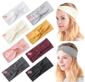Variety pack of knotted cross-style headbands in eight classic Morandi colors - Mixed Styles (8B)