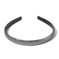 Détail de serre-tête argenté pailleté avec dents antidérapantes sur fond blanc - Gris Argent (6)