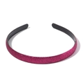 Serre-tête minimaliste rouge rose pailleté avec dents antidérapantes pour femme - Rose Éclatant (10)