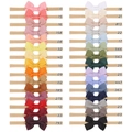 Set of 30 colorful handmade baby bow headbands with high elastic nylon bands for girls - 30-Pack Assorted Colors