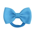 Hemelblauwe haarstrik van grosgrain lint met elastische nylon band voor peuters - Hemelsblauw Stijl (7)