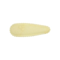 Cute light yellow fabric flower hair clip with handmade embroidery and wave edges - Light Yellow 3D Embroidery Style (7)